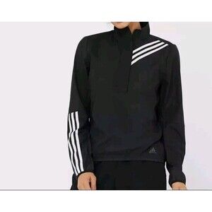NEW Adidas Run It 3 Stripes Anorak Wind Water Repellent Reflective Jacket Sz XS
